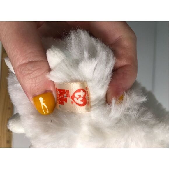 the secret life of pets fidget white fluffy dog 6 inches pink bow ty beanie baby - Picture 7 of 7